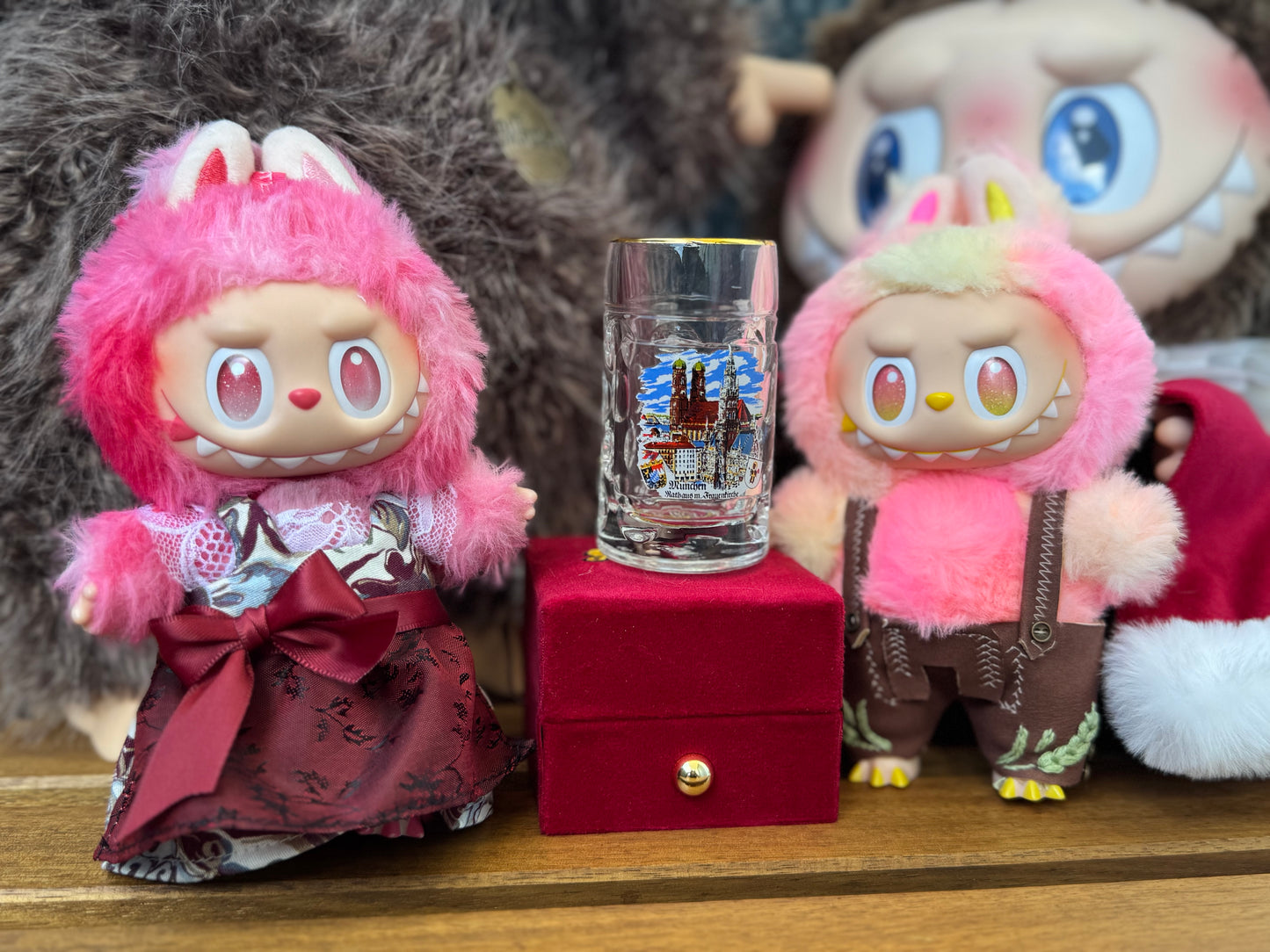 LABUBU Kleidung Zauberhafter Rosa Drache