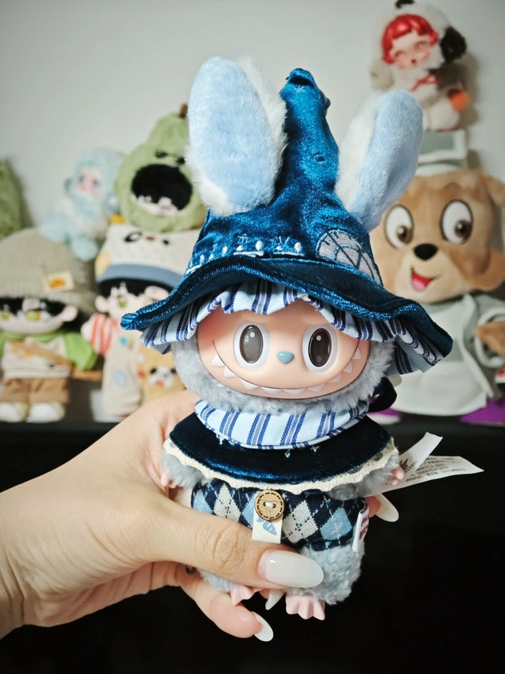 LABUBU Kleidung Wizard Magical Blue Bunny