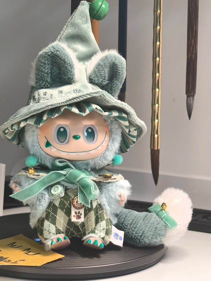 Charming Gray Magical Cat with wizard traits, full of elegance and magical energy. Custom styles for Exciting Macaron, Big into Energy, and Have a Sit.