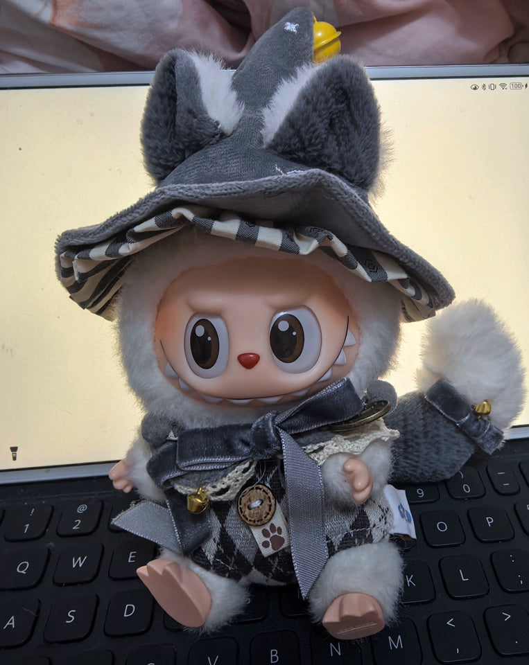 Charming Gray Magical Cat with wizard traits, full of elegance and magical energy. Custom styles for Exciting Macaron, Big into Energy, and Have a Sit.