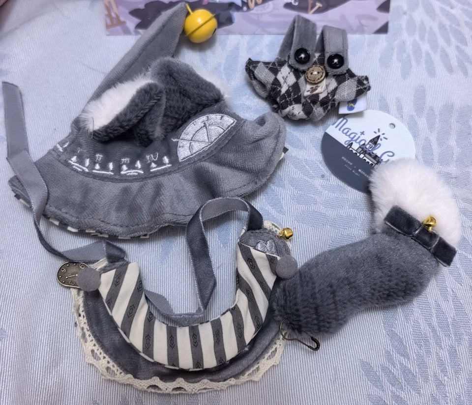 Charming Gray Magical Cat with wizard traits, full of elegance and magical energy. Custom styles for Exciting Macaron, Big into Energy, and Have a Sit. Set