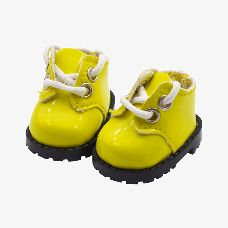 Handmade designer clothes for Labubu figures from The Monsters series – custom styles for Exciting Macaron, Big into Energy, and Have a Sit. Yellow