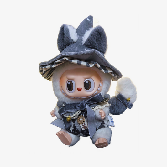 Charming Gray Magical Cat with wizard traits, full of elegance and magical energy. Custom styles for Exciting Macaron, Big into Energy, and Have a Sit.